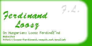 ferdinand loosz business card